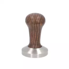 Faema tamper 58mm walnoot handvat