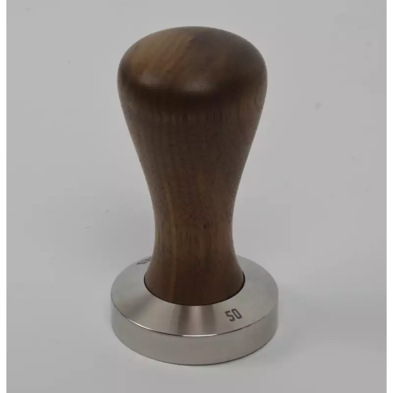 Brooks tamper 50mm met amerikaans walnoot handvat