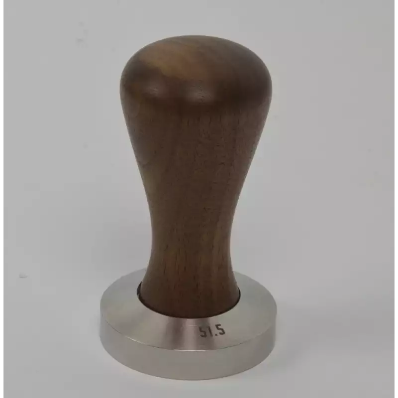 Pavoni millenium tamper 51.5mm amerikaans walnoot