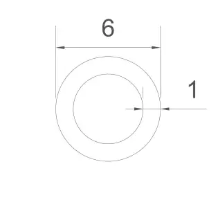 Koperen buis 6x1mm