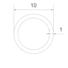 Koperen buis 10x1mm