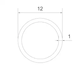 Koperen buis 12x1mm