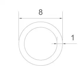 Koperen buis 8x1mm