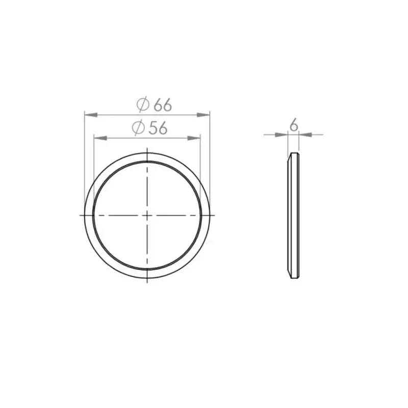 Conische portafilter pakking 66x56x6mm