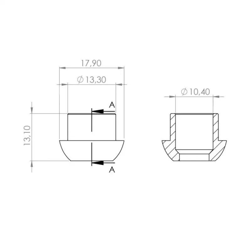 Messing soldeer fitting 10 mm voor 1/2"