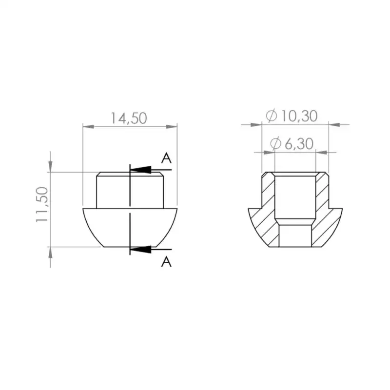 Soldeer fitting dia 6 mm moer 3/8"