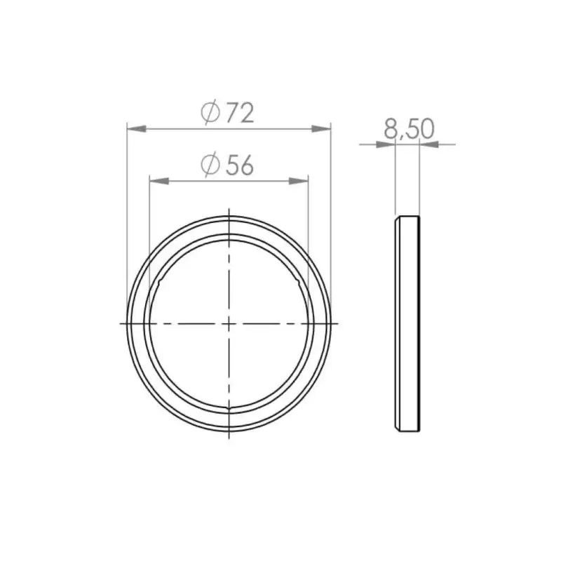 Conti filterhouder pakking 72x57x8,5mm