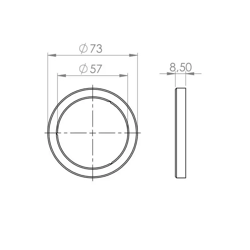 Faema E61 Portafilter pakking plat 8.5mm