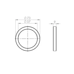 Portafilter pakking 73x57x9mm rood silicone